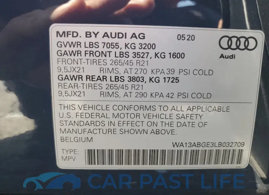 WA13ABGE3LB032709# 13
