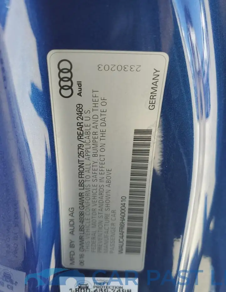 WAUC4AFR6HA000410# 13