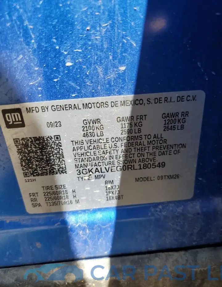 3GKALVEG0RL180549# 12