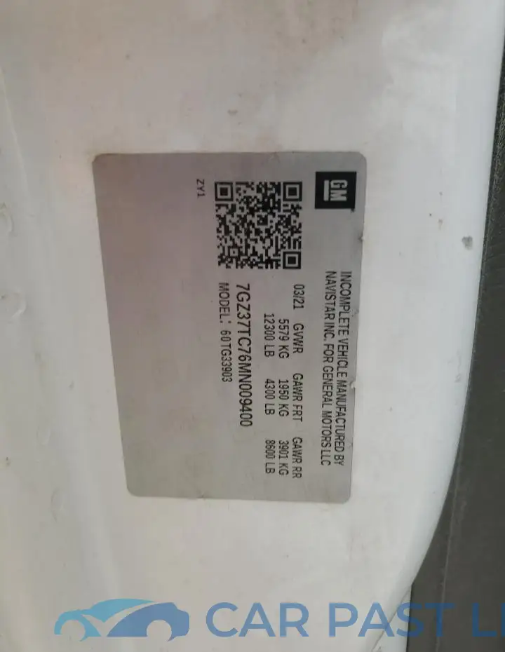 7GZ37TC76MN009400# 12