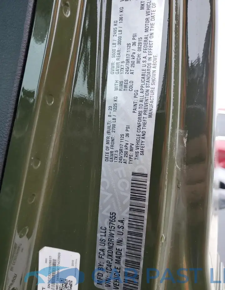 1C4PJXDN3RW157655# 12