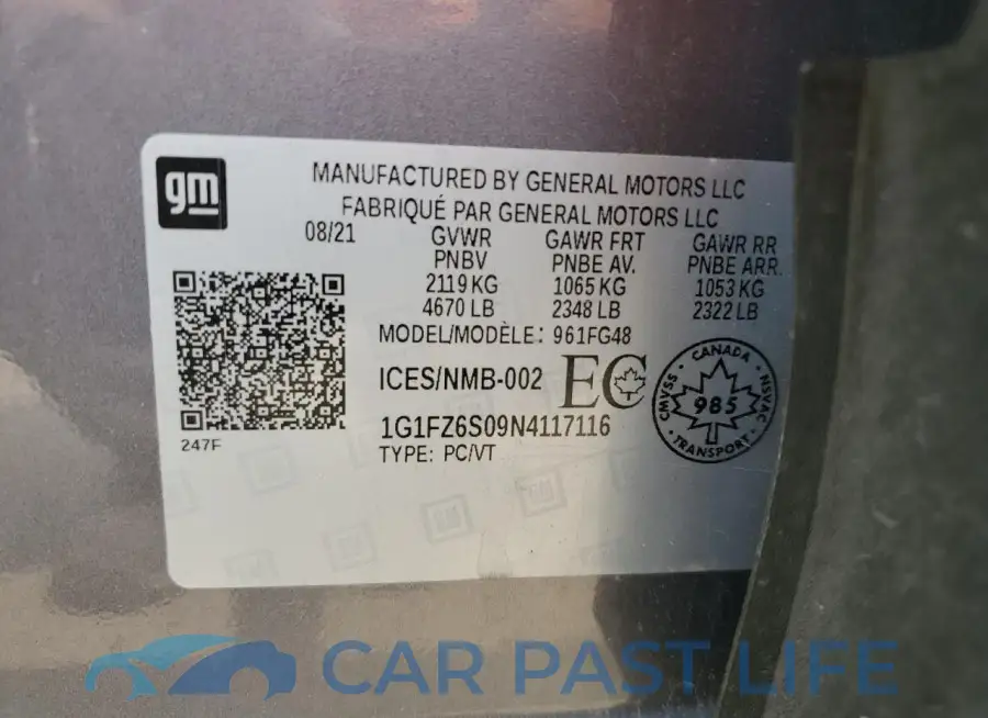 1G1FZ6S09N4117116# 13
