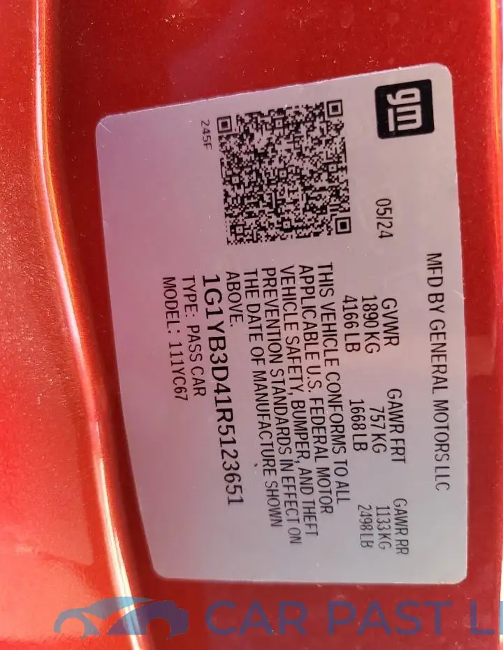 1G1YB3D41R5123651# 12
