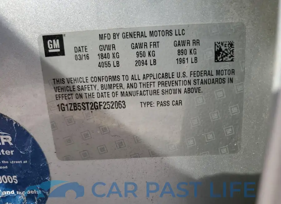 1G1ZB5ST2GF252063# 12