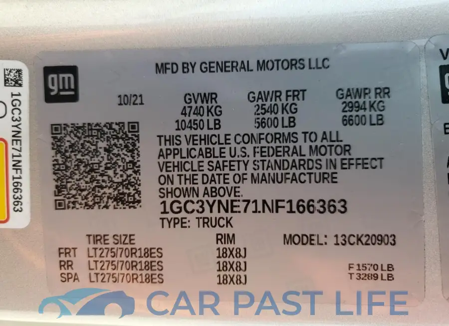 1GC3YNE71NF166363# 13