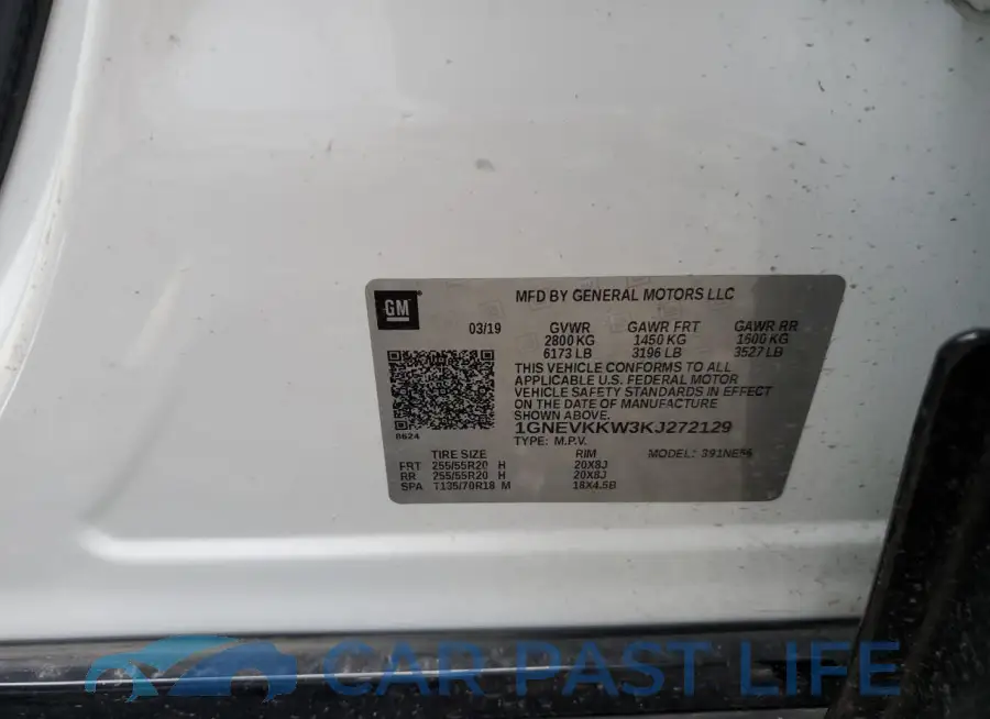 1GNEVKKW3KJ272129# 13