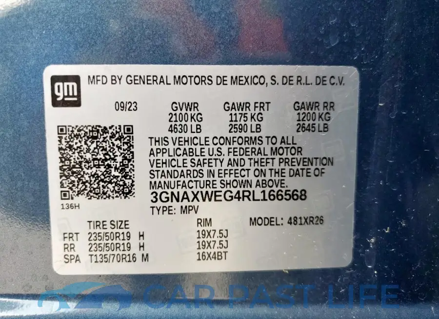 3GNAXWEG4RL166568# 13