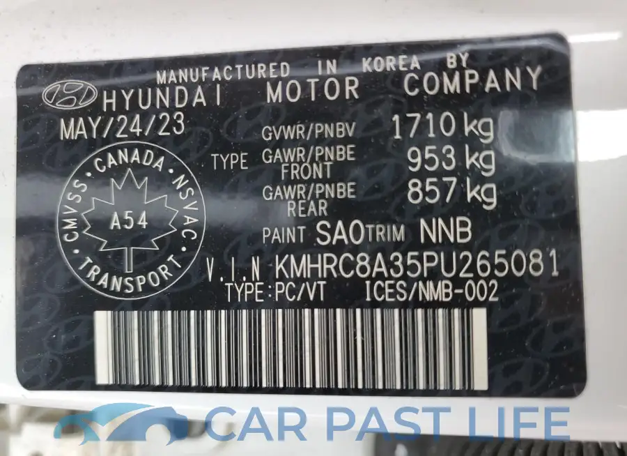 KMHRC8A35PU265081# 12