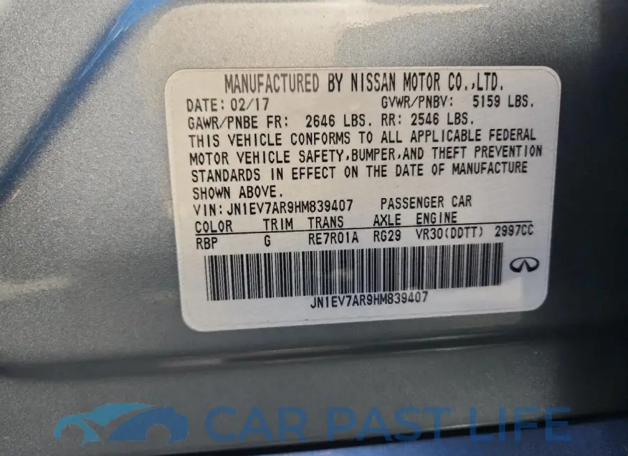 JN1EV7AR9HM839407# 12