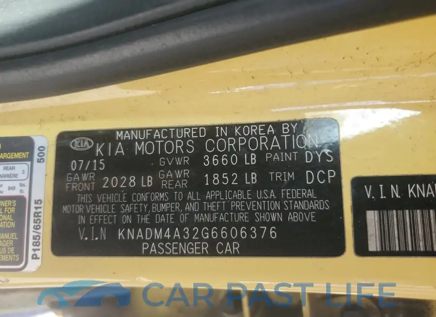 KNADM4A32G6606376# 13