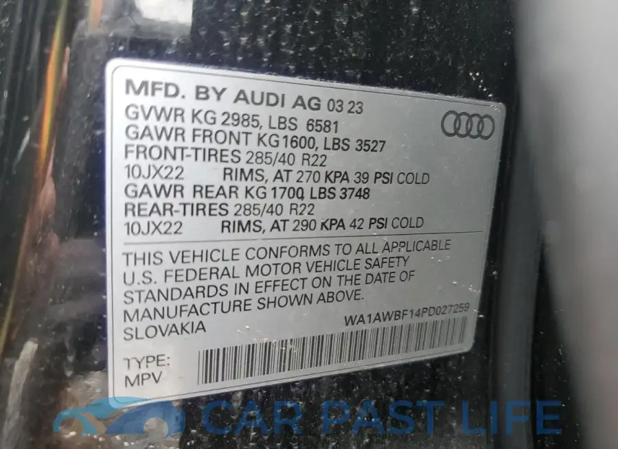 WA1AWBF14PD027259# 13