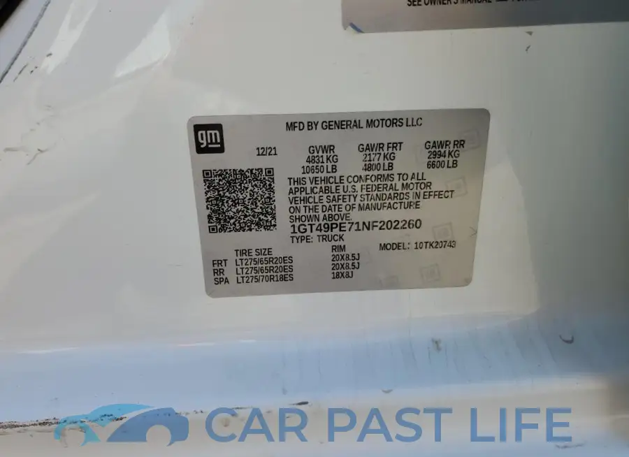 1GT49PE71NF202260# 12