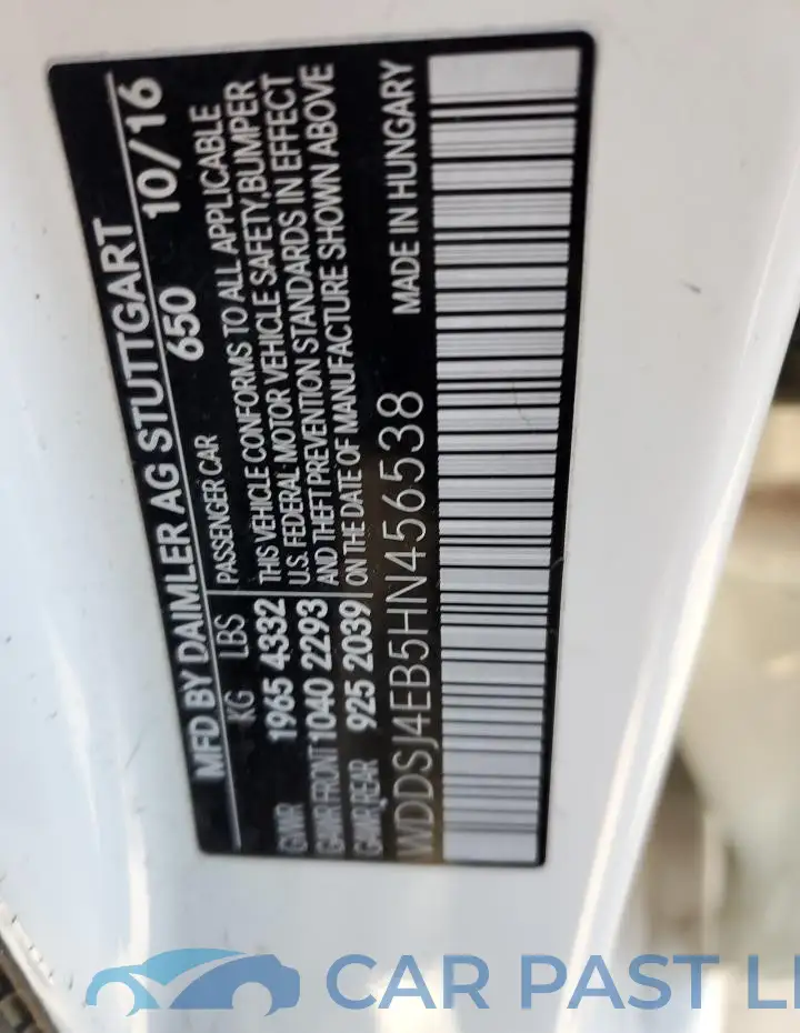 WDDSJ4EB5HN456538# 12