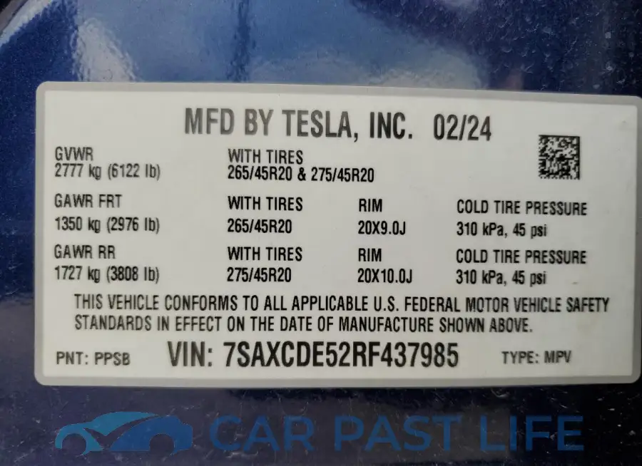 7SAXCDE52RF437985# 14