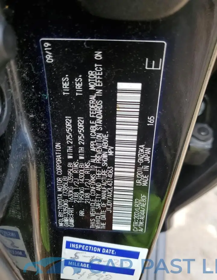 JTJDY7AX2L4314063# 13
