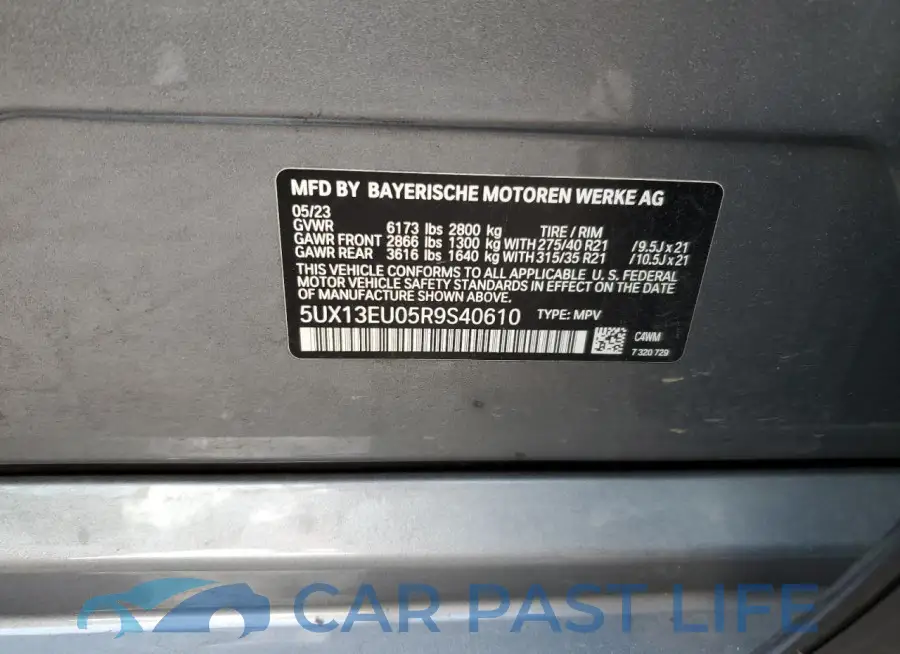 5UX13EU05R9S40610# 13