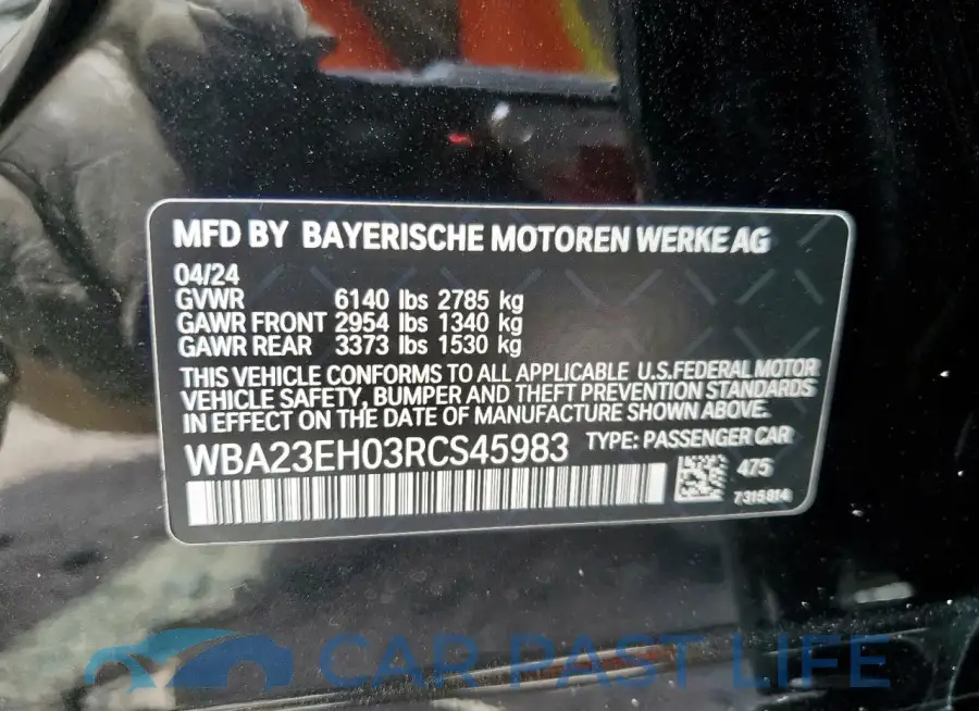 WBA23EH03RCS45983# 12
