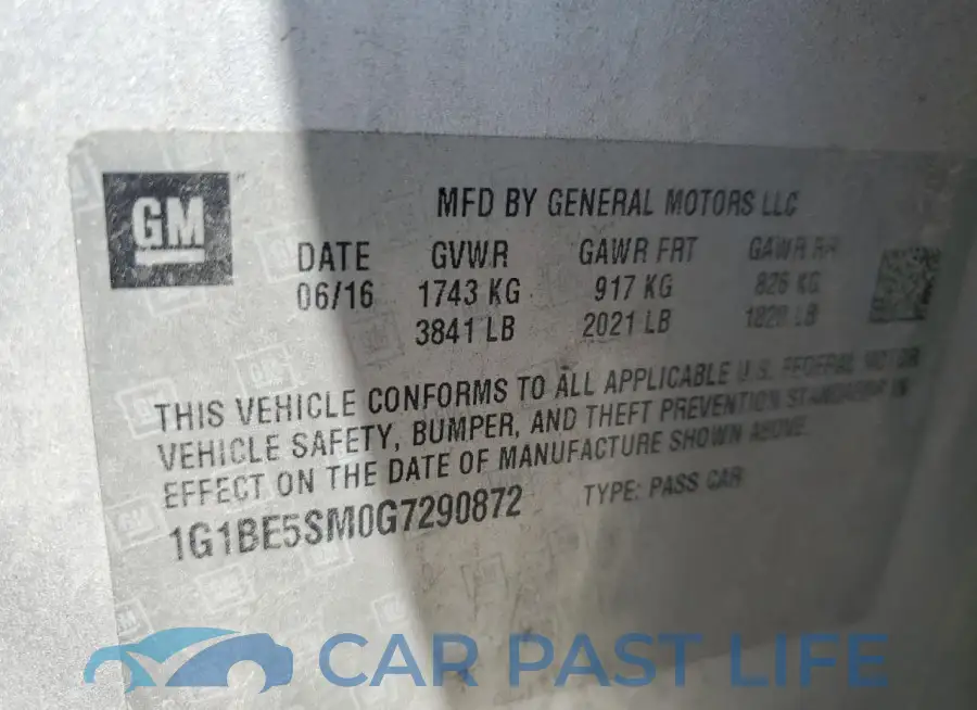1G1BE5SM0G7290872# 12