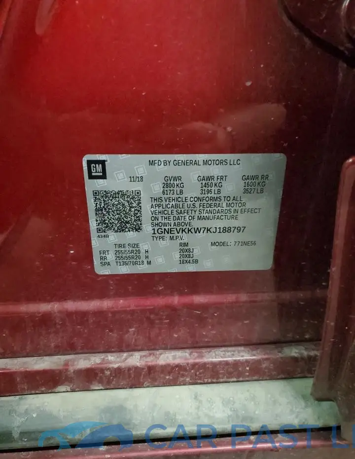 1GNEVKKW7KJ188797# 14