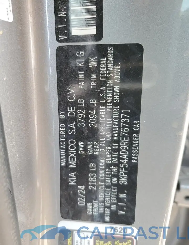 3KPF54AD9RE767371# 13
