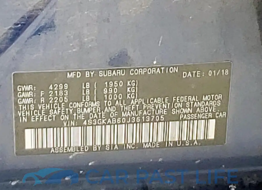 4S3GKAB60J3613705# 13