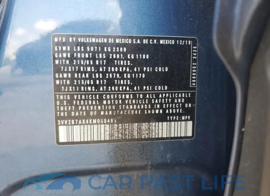 3VV2B7AX4KM058489# 12