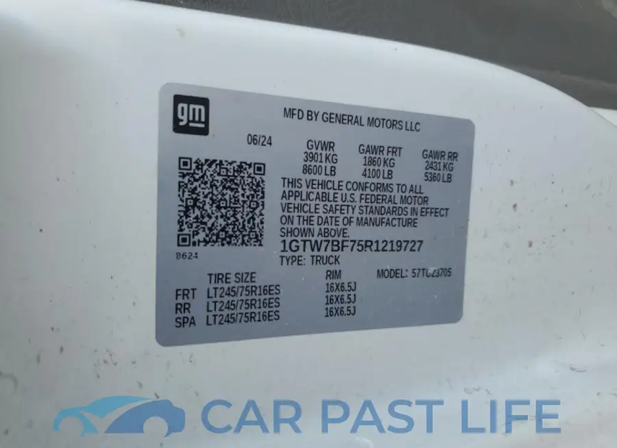 1GTW7BF75R1219727# 13