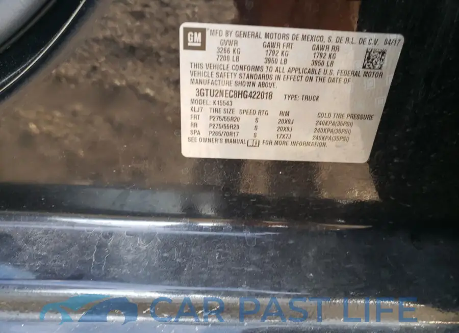 3GTU2NEC8HG422018# 12