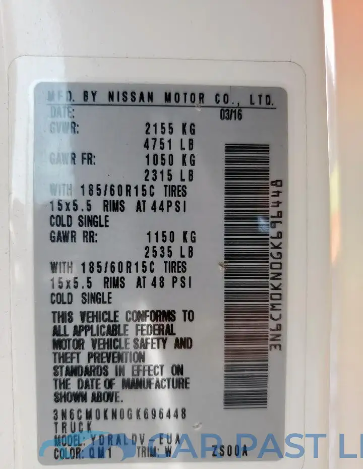 3N6CM0KN0GK696448# 13
