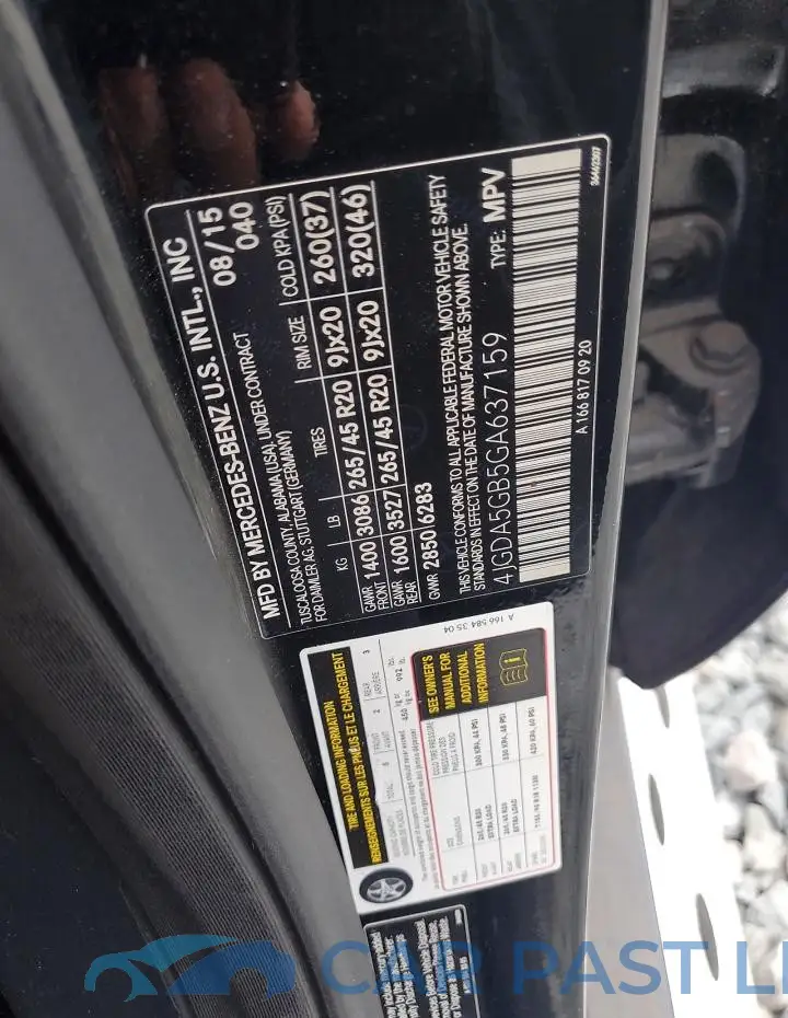 4JGDA5GB5GA637159# 13