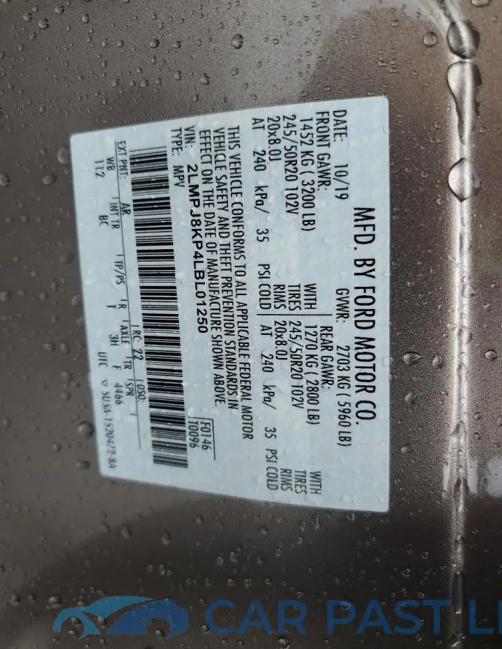 2LMPJ8KP4LBL01250# 14