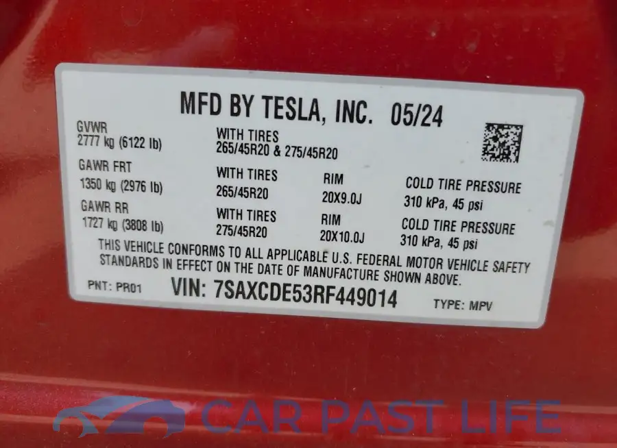 7SAXCDE53RF449014# 14