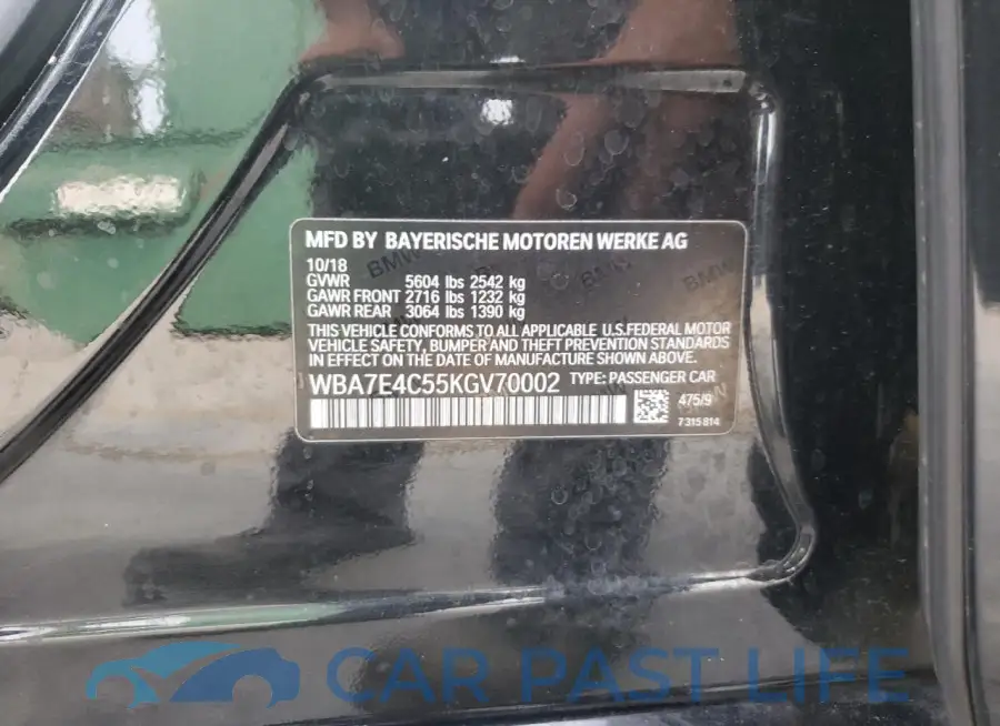 WBA7E4C55KGV70002# 12