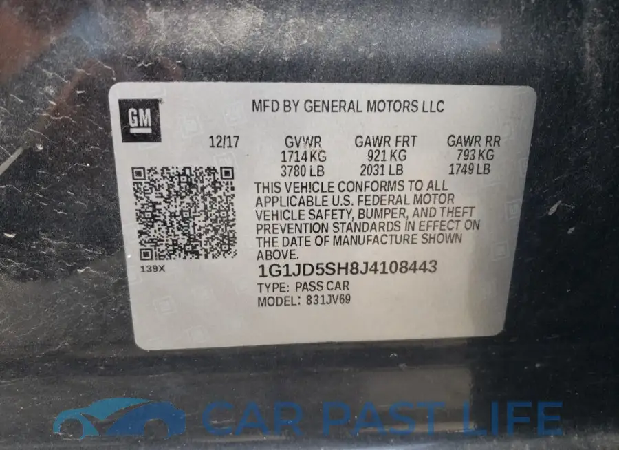 1G1JD5SH8J4108443# 12