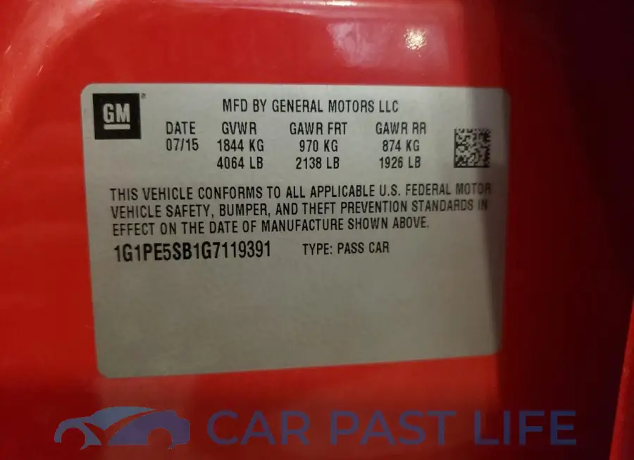 1G1PE5SB1G7119391# 12