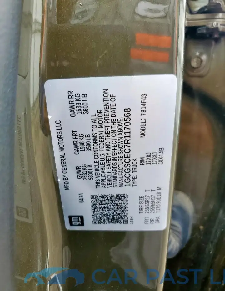 1GCGSCEC7R1170568# 13
