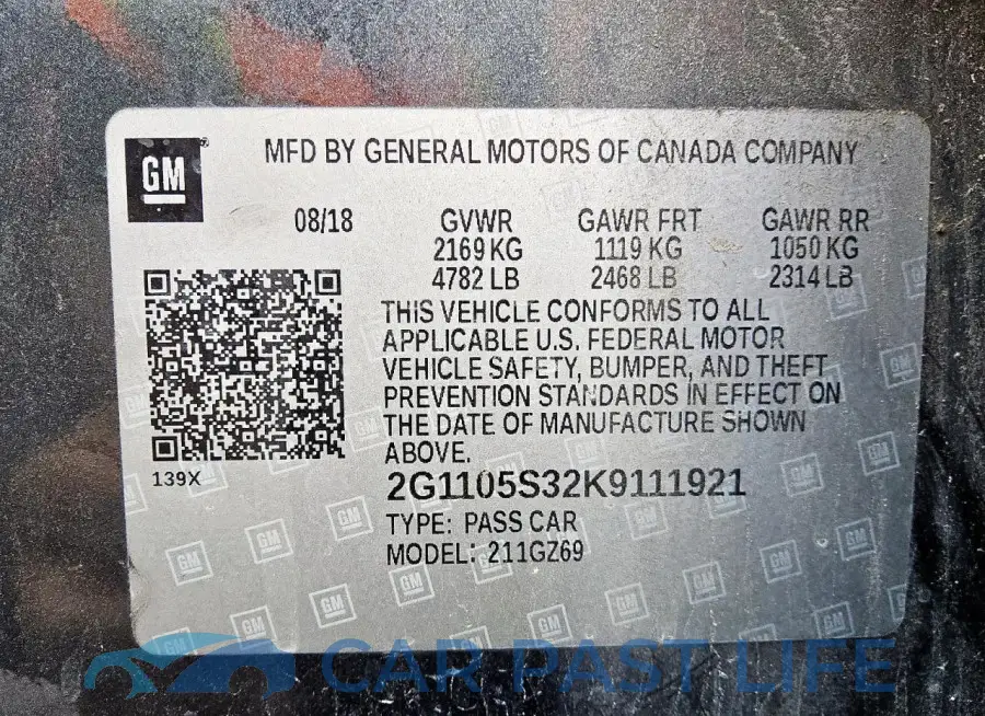 2G1105S32K9111921# 13