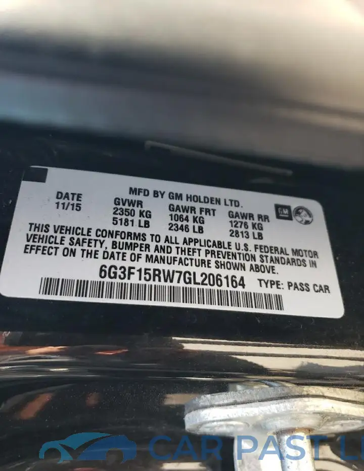 6G3F15RW7GL206164# 12