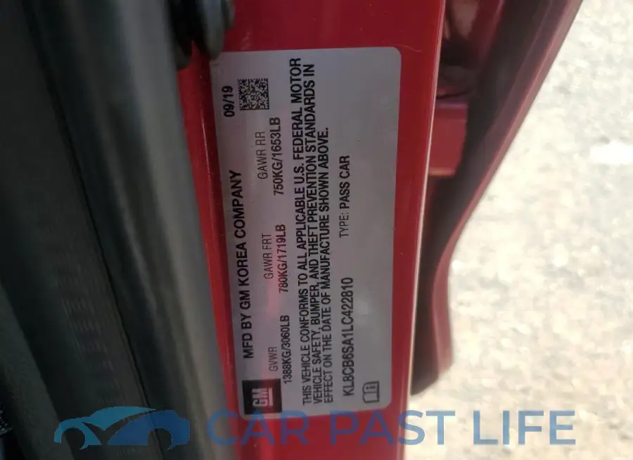 KL8CB6SA1LC422810# 12