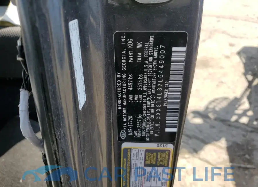 5XXGT4L32LG449007# 12
