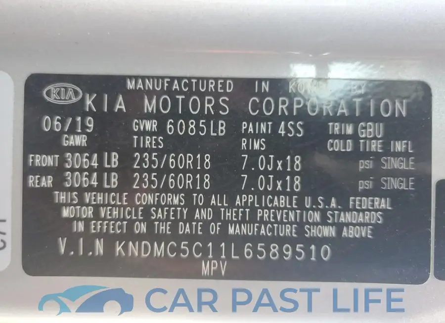 KNDMC5C11L6589510# 13