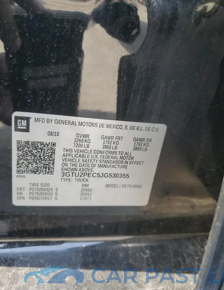 3GTU2PEC5JG530355# 12