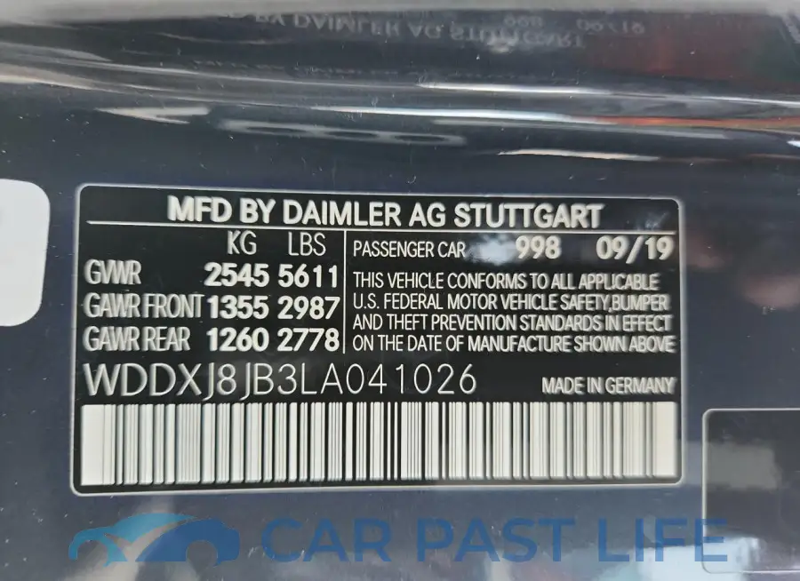 WDDXJ8JB3LA041026# 12