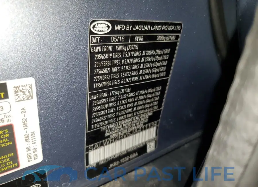SALWR2RV5JA411134# 13