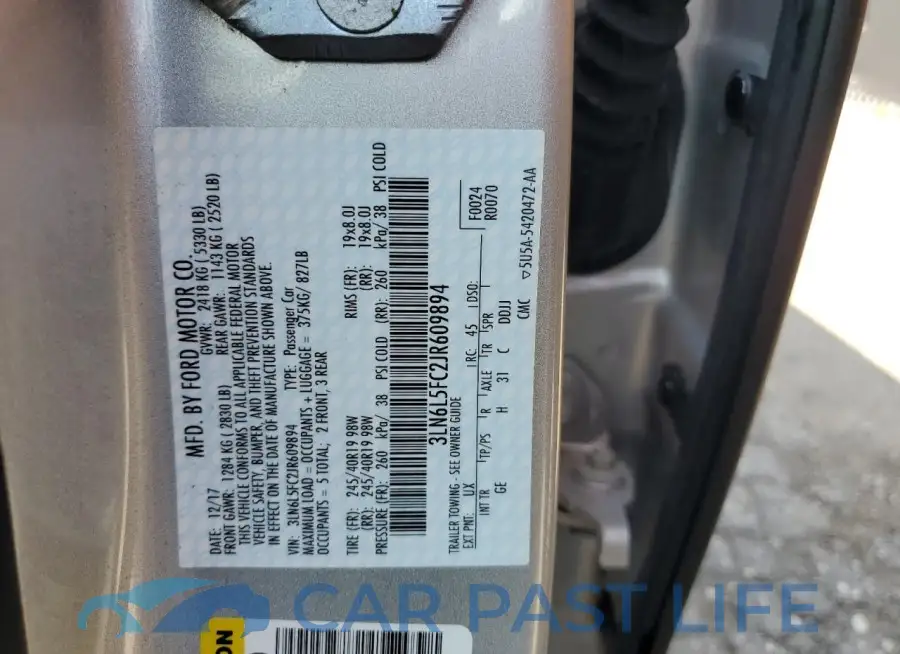3LN6L5FC2JR609894# 12