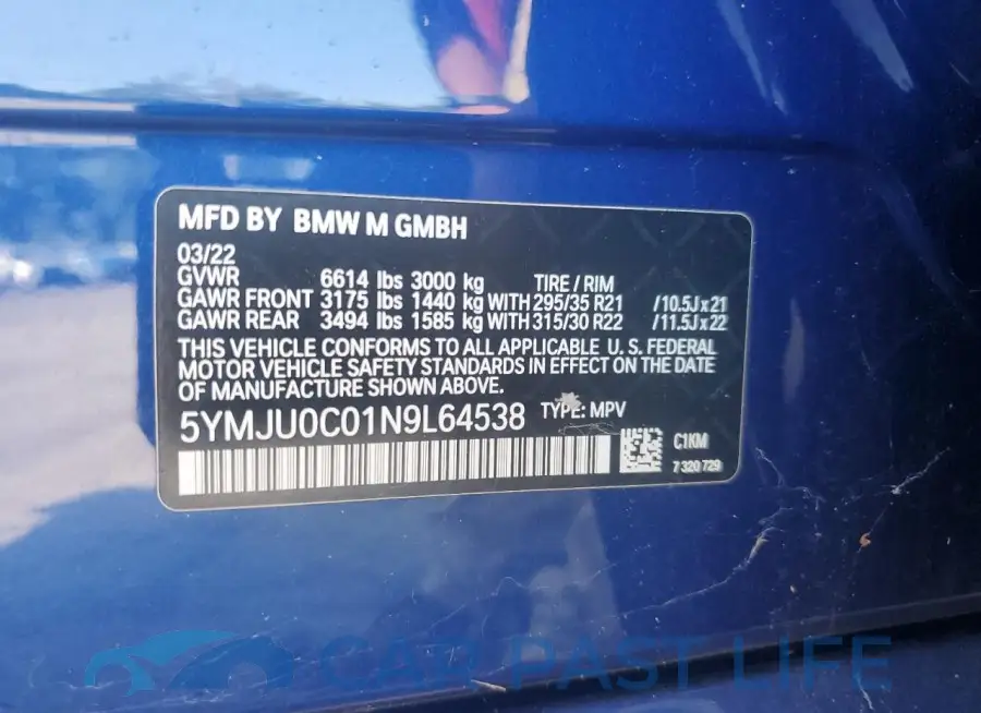 5YMJU0C01N9L64538# 13