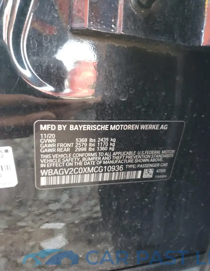 WBAGV2C0XMCG10936# 12