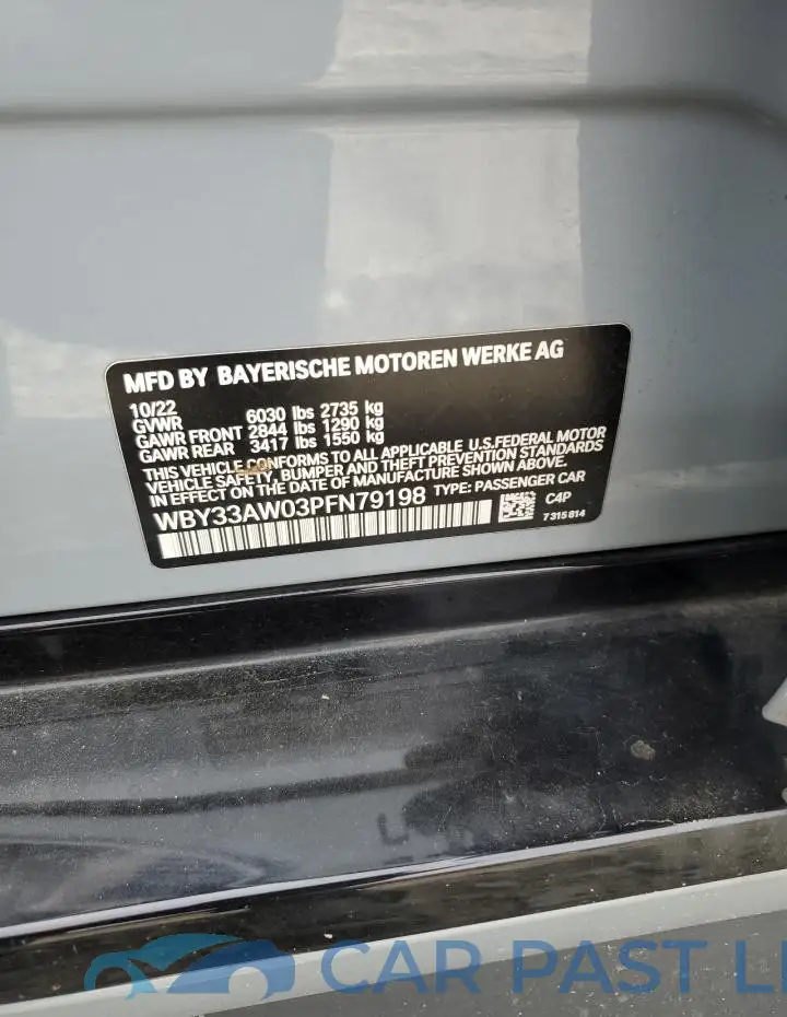 WBY33AW03PFN79198# 12
