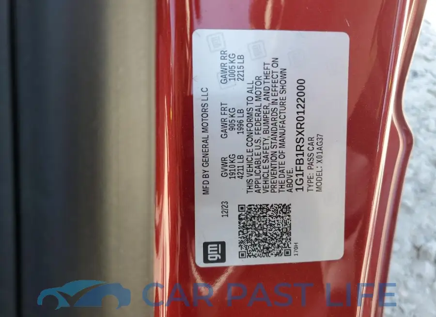 1G1FB1RSXR0122000# 12