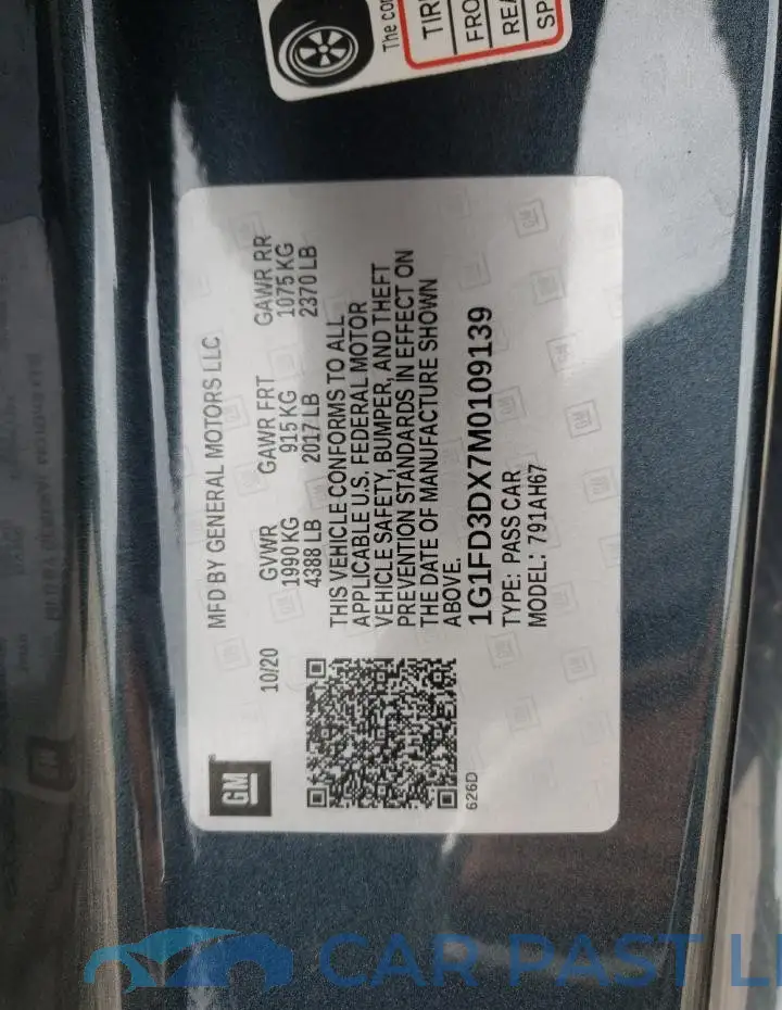 1G1FD3DX7M0109139# 12